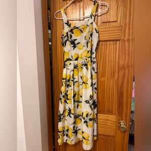 Midi Dress Lemons Made In Italy